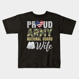 Proud Army National Guard Wife Kids T-Shirt